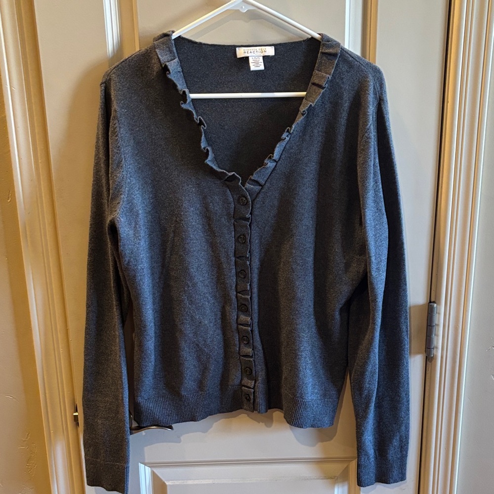 Ruffle Trim Cardigan